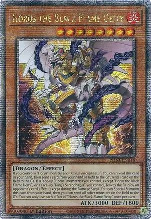 Image of Horus the Black Flame Deity [PHNI-EN018] Quarter Century Secret Rare
