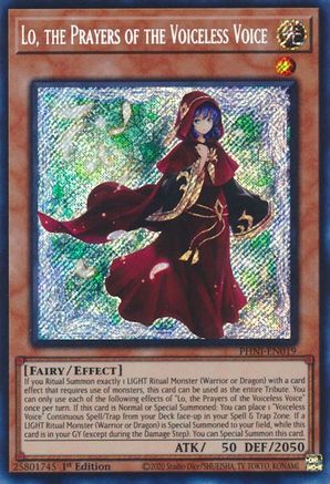 Image of Lo, the Prayers of the Voiceless Voice [PHNI-EN019] Secret Rare