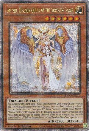 Image of Saffira, Dragon Queen of the Voiceless Voice [PHNI-EN020] Quarter Century Secret Rare