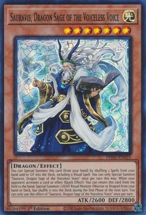 Image of Sauravis, Dragon Sage of the Voiceless Voice [PHNI-EN021] Super Rare