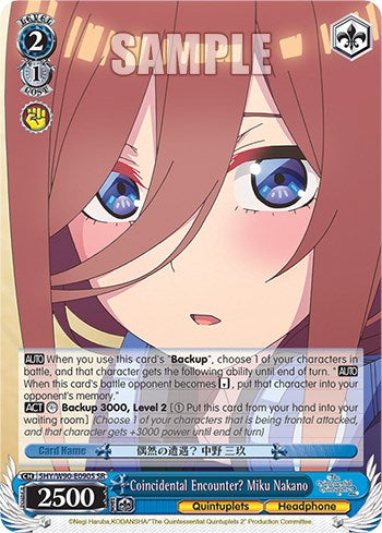 Image of Coincidental Encounter? Miku Nakano (5HY/W90-E090S SR) [The Quintessential Quintuplets 2]