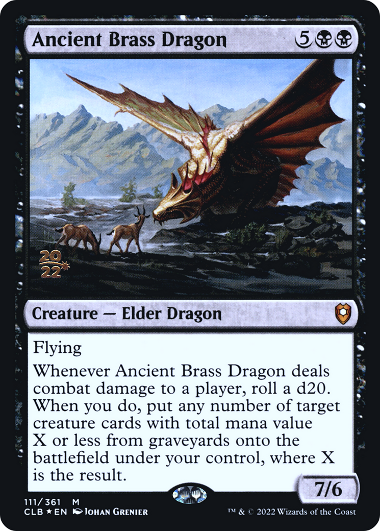 Image of Ancient Brass Dragon [Commander Legends: Battle for Baldur's Gate Prerelease Promos]