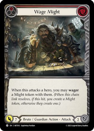 Image of Wage Might (Red) (BET013) - Blitz Deck: Heavy Hitters - Betsy