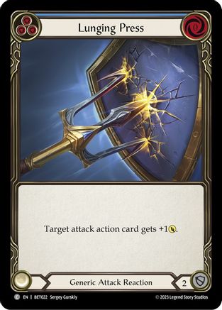 Image of Lunging Press (Blue) [BET022] (Heavy Hitters Betsy Blitz Deck)