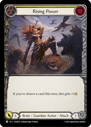 Image of Rising Power (Yellow) [KYO020] (Heavy Hitters Kayo Blitz Deck)