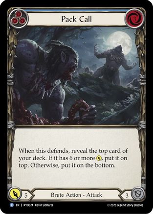 Image of Pack Call (Blue) [KYO024] (Heavy Hitters Kayo Blitz Deck)