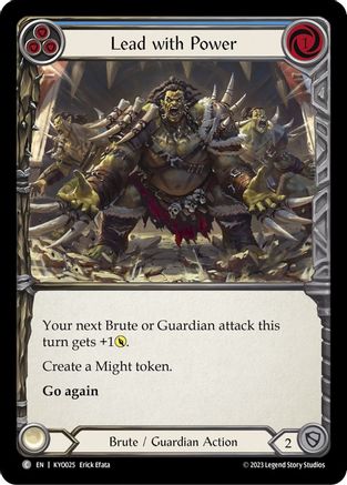 Image of Lead with Power (Blue) [KYO025] (Heavy Hitters Kayo Blitz Deck)