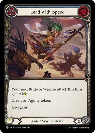 Image of Lead with Speed (Blue) [KYO026] (Heavy Hitters Kayo Blitz Deck)