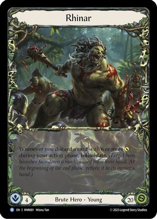 Image of Rhinar [RNR001] (Rhinar Hero Deck)  Rainbow Foil
