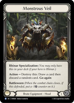 Image of Monstrous Veil [RNR004] (Rhinar Hero Deck)