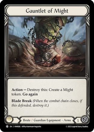 Image of Gauntlet of Might [RNR006] (Rhinar Hero Deck)