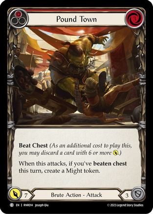 Image of Pound Town (Red) [RNR014] (Rhinar Hero Deck)