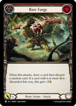 Image of Bare Fangs (Red) [RNR010] (Rhinar Hero Deck)