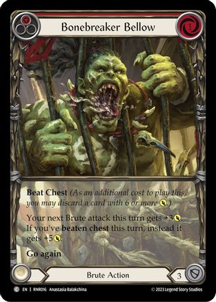 Image of Bonebreaker Bellow (Red) [RNR016] (Rhinar Hero Deck)