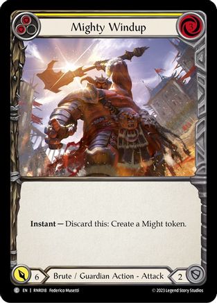 Image of Mighty Windup (Yellow) [RNR018] (Rhinar Hero Deck)