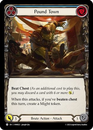 Image of Pound Town (Blue) [RNR023] (Rhinar Hero Deck)