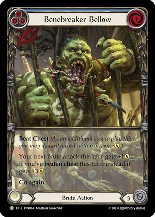 Image of Bonebreaker Bellow (Blue) [RNR024] (Rhinar Hero Deck)