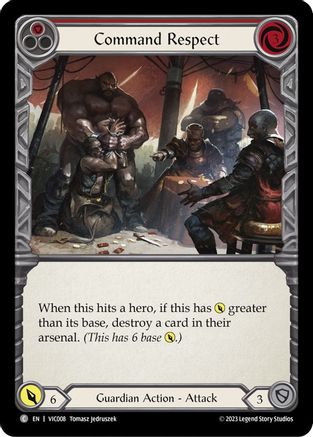 Image of Command Respect (Red) [VIC008] (Heavy Hitters Victor Blitz Deck)