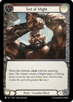 Image of Test of Might (Red) [VIC012] (Heavy Hitters Victor Blitz Deck)