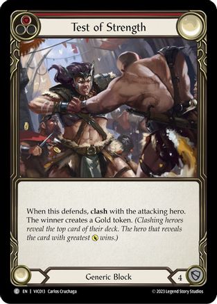 Image of Test of Strength (Red) [VIC013] (Heavy Hitters Victor Blitz Deck)