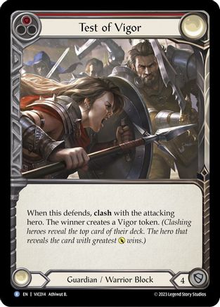 Image of Test of Vigor (Red) [VIC014] (Heavy Hitters Victor Blitz Deck)