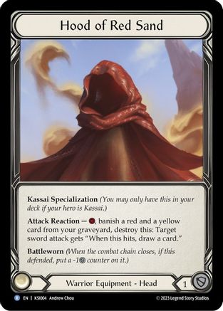 Image of Hood of the Red Sand [KSI004] (Heavy Hitters Kassai Blitz Deck)