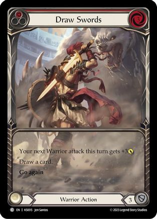 Image of Draw Swords (Red) [KSI015] (Heavy Hitters Kassai Blitz Deck)