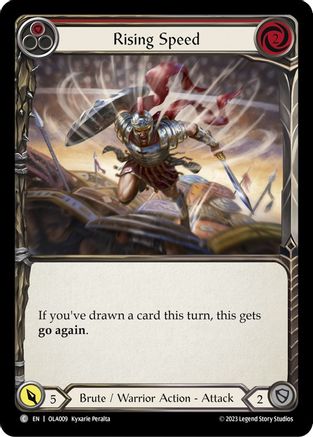 Image of Rising Speed (Red) [OLA009] (Heavy Hitters Olympia Blitz Deck)