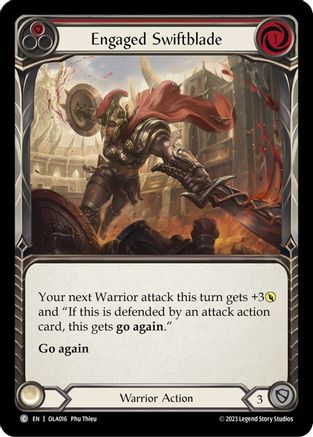 Image of Engaged Swiftblade (Red) [OLA016] (Heavy Hitters Olympia Blitz Deck)