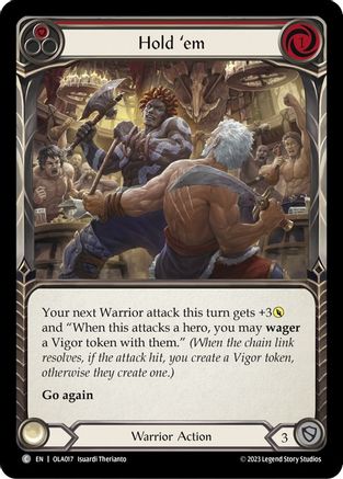 Image of Hold 'em (Red) [OLA017] (Heavy Hitters Olympia Blitz Deck)