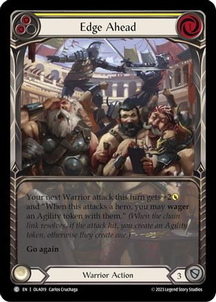 Image of Edge Ahead (Yellow) [OLA019] (Heavy Hitters Olympia Blitz Deck)