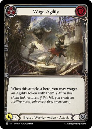 Image of Wage Agility (Blue) [OLA021] (Heavy Hitters Olympia Blitz Deck)