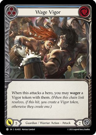 Image of Wage Vigor (Blue) [OLA022] (Heavy Hitters Olympia Blitz Deck)