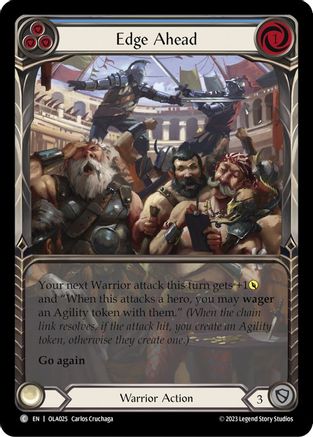 Image of Edge Ahead (Blue) [OLA025] (Heavy Hitters Olympia Blitz Deck)