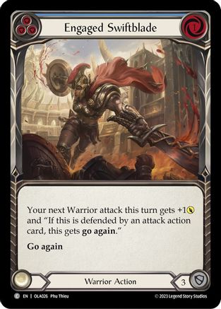 Image of Engaged Swiftblade (Blue) [OLA026] (Heavy Hitters Olympia Blitz Deck)