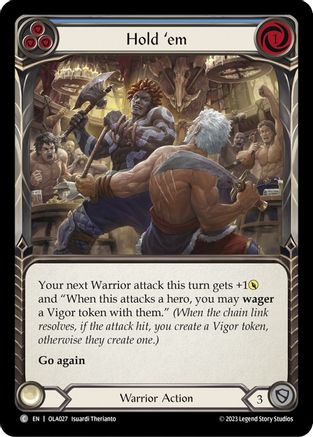 Image of Hold 'em (Blue) [OLA027] (Heavy Hitters Olympia Blitz Deck)