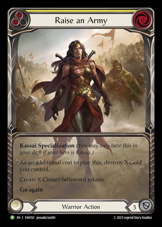 Image of Raise an Army [FAB192] (Promo)  Rainbow Foil