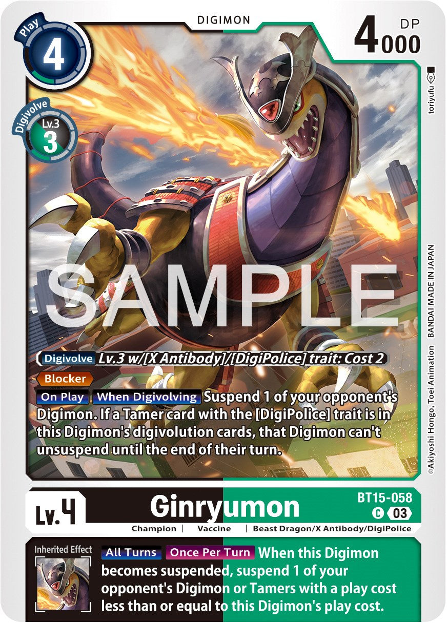 Image of Ginryumon [BT15-058] [Exceed Apocalypse]