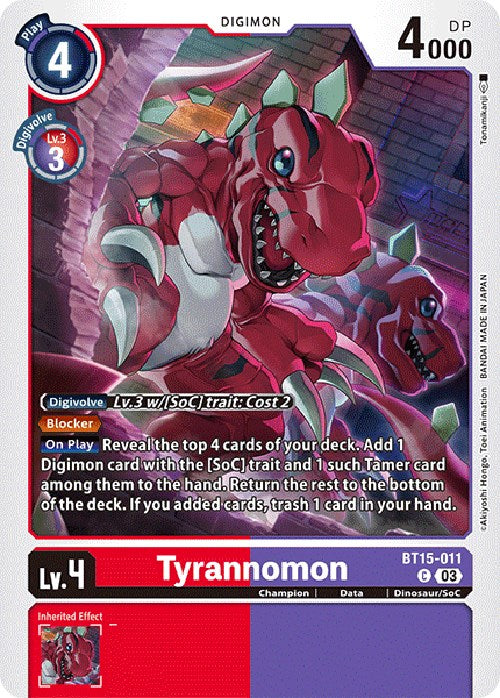 Image of Tyrannomon [BT15-011] [Exceed Apocalypse]