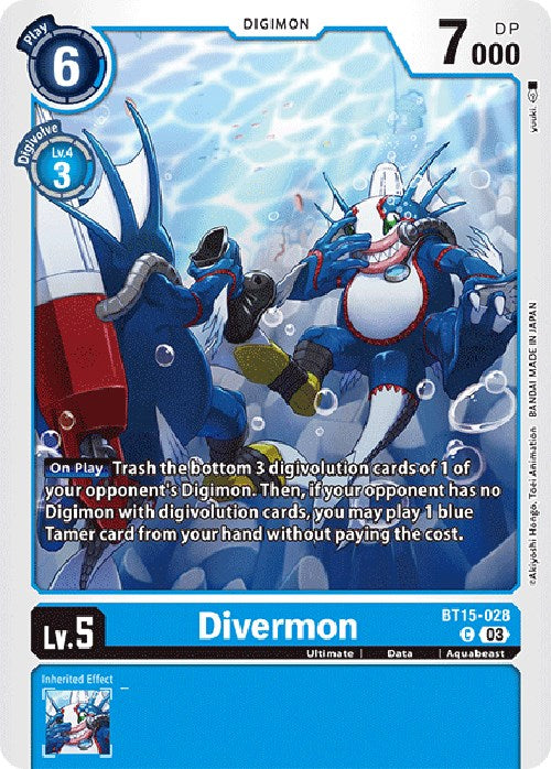 Image of Divermon [BT15-028] [Exceed Apocalypse]