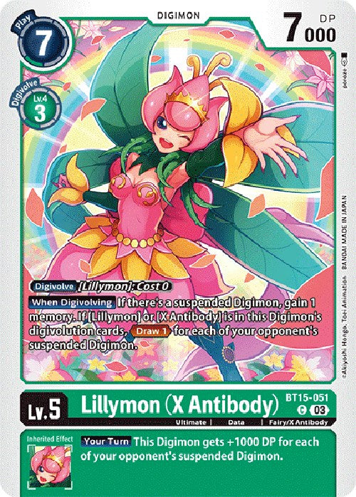 Image of Lillymon (X Antibody) [BT15-051] [Exceed Apocalypse]