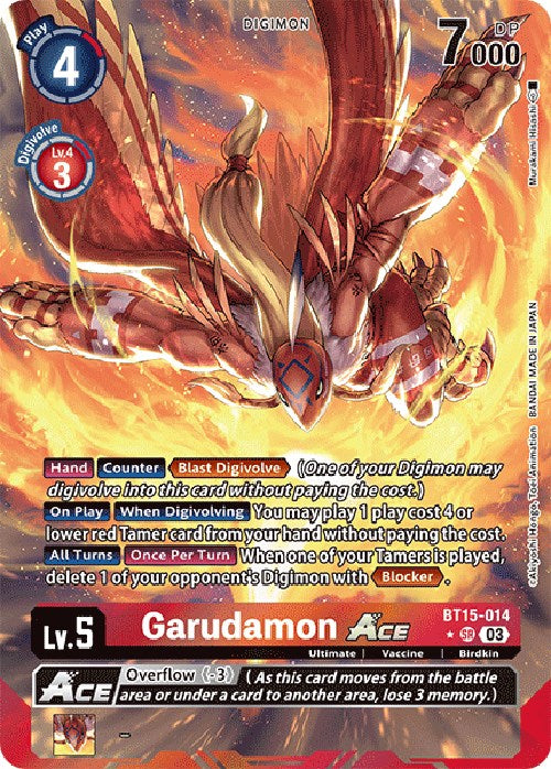 Image of Garudamon Ace [BT15-014] (Alternate Art) [Exceed Apocalypse]