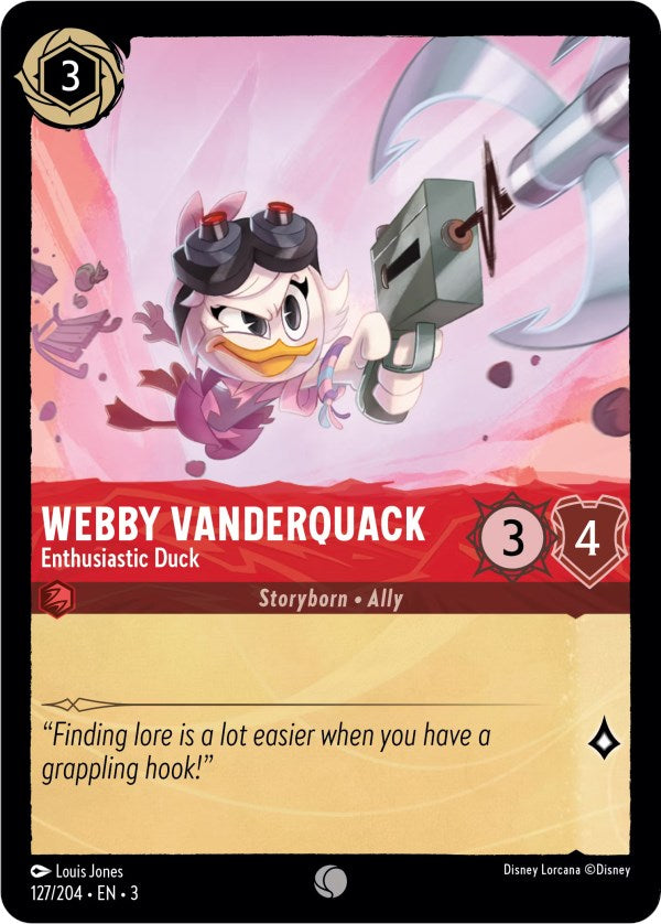 Image of Webby Vanderquack - Enthusiastic Duck (127/204) [Into the Inklands]