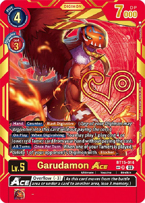 Image of Garudamon Ace (Special Rare) [BT15-014] [Exceed Apocalypse]