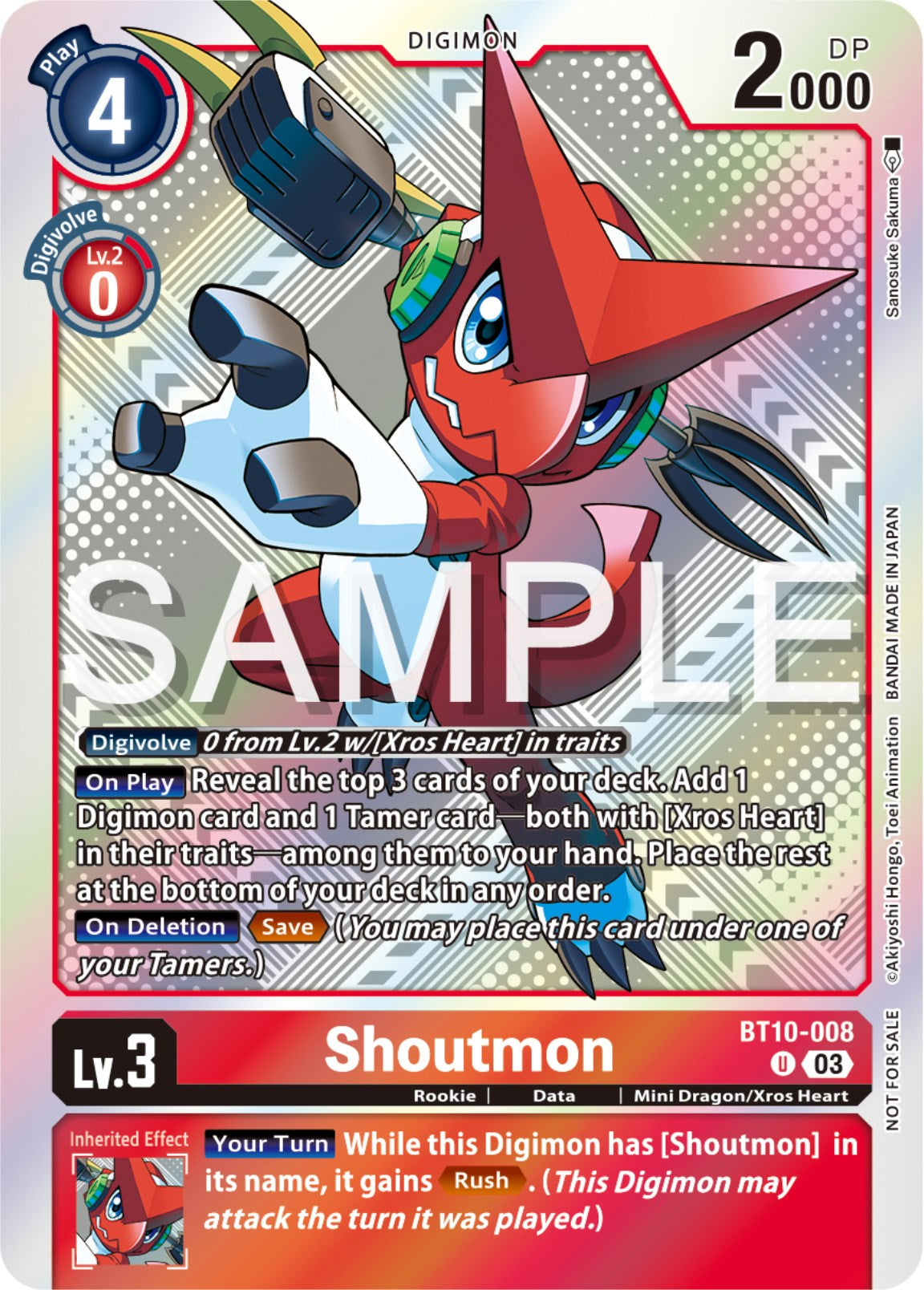 Image of Shoutmon [BT10-008] (Exceed Apocalypse Pre-Release Winner) [Exceed Apocalypse Pre-Release Cards]