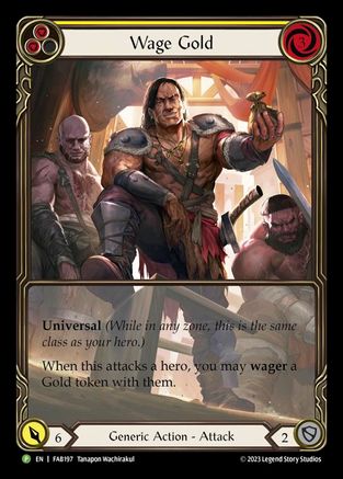 Image of Wage Gold (Yellow) [FAB197] (Promo)  Rainbow Foil