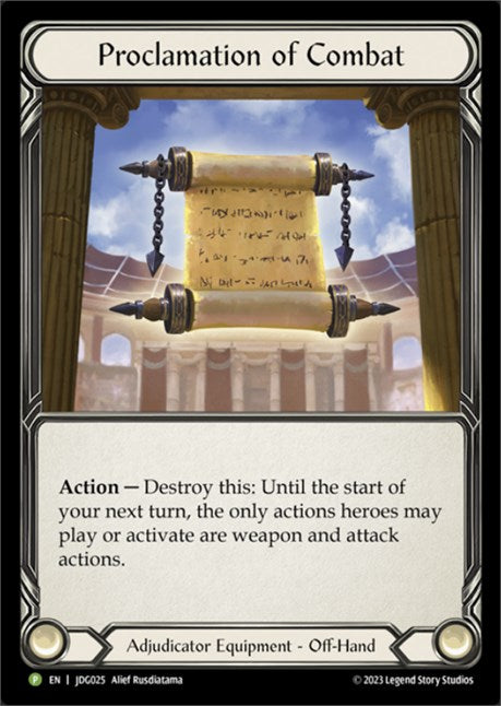 Image of Proclamation of Combat [JDG025] (Promo)  Cold Foil