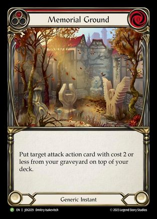 Image of Memorial Ground (Red) [JDG209] (Promo)  Cold Foil