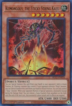 Image of Kumongous, the Sticky String Kaiju [BLC1-EN034] Ultra Rare