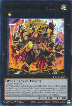 Image of Number 54: Lion Heart [BLC1-EN037] Ultra Rare
